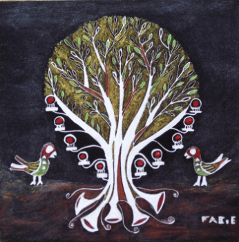 Zeitgenössisches Werk mit dem Titel « Arbre de Vie 1 », Erstellt von FABIE