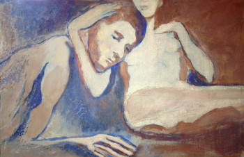 Zeitgenössisches Werk mit dem Titel « les amants », Erstellt von ANNE-SOPHIE LAIMé