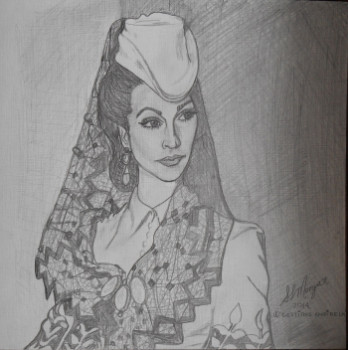 Zeitgenössisches Werk mit dem Titel « Vivien Leigh », Erstellt von SLMORGAN