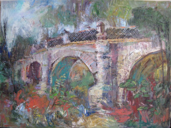 Zeitgenössisches Werk mit dem Titel « LE PONT », Erstellt von SERGIU RUSU