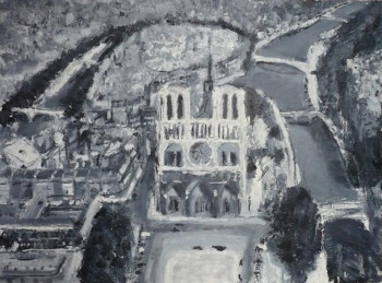 Zeitgenössisches Werk mit dem Titel « Notre Dame vue de haut », Erstellt von CLéMENTINE LUBIN