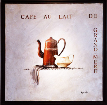 Zeitgenössisches Werk mit dem Titel « LE CAFE DE GRAND MERE », Erstellt von LYSAND