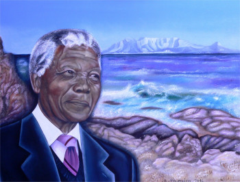 Zeitgenössisches Werk mit dem Titel « A MADIBA », Erstellt von ABERNARDO