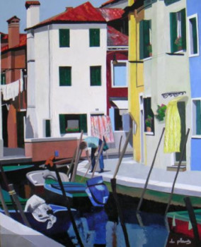 Zeitgenössisches Werk mit dem Titel « BURANO », Erstellt von ANNE DU PLANTY