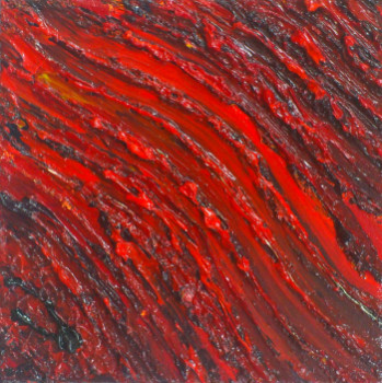 Zeitgenössisches Werk mit dem Titel « RED-HOT LAVA #14138 », Erstellt von KLARA