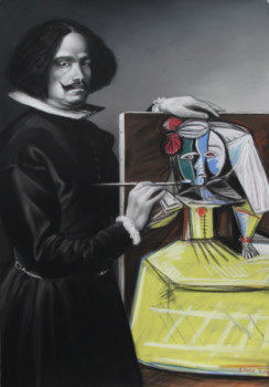 Zeitgenössisches Werk mit dem Titel « VELASQUEZ ET PICASSO », Erstellt von BRUET