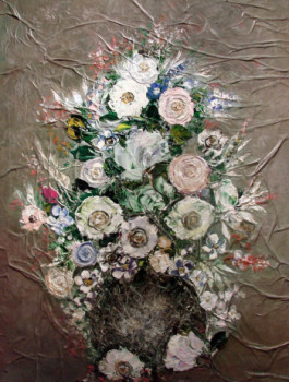 Zeitgenössisches Werk mit dem Titel « LE BOUQUET DE ROSES SCULPTEES », Erstellt von ANNICK PALLARD