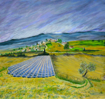 Zeitgenössisches Werk mit dem Titel « Paysage du Ventoux », Erstellt von GRALLIé