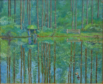 Zeitgenössisches Werk mit dem Titel « Miroir d'eau. 54X65 », Erstellt von ARTOIS