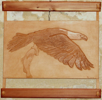 Zeitgenössisches Werk mit dem Titel « Aigle pecheur 2003 », Erstellt von LAURENT SERRE