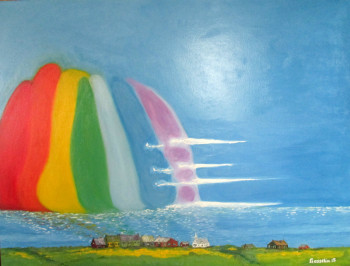 Zeitgenössisches Werk mit dem Titel « Arc-en-ciel basse Côte Nord », Erstellt von GéRALD GOSSELIN