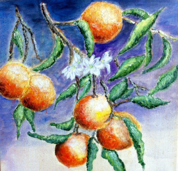 Zeitgenössisches Werk mit dem Titel « Les oranges marocaines », Erstellt von PATRICIA DELEY