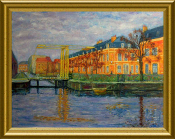 Zeitgenössisches Werk mit dem Titel « Douai - L'anien pont levis Augustin  », Erstellt von ARTOIS