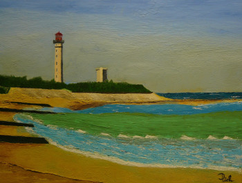 Zeitgenössisches Werk mit dem Titel « Le Phare de Ré et la Tour des Baleines à Saint-Clément », Erstellt von PICH