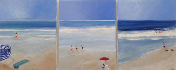 Zeitgenössisches Werk mit dem Titel « Scènes de plage », Erstellt von VICTOR SASPORTAS