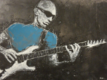 Zeitgenössisches Werk mit dem Titel « Joe Satriani », Erstellt von HESPé