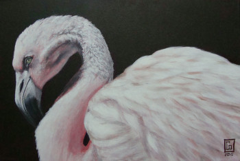 Zeitgenössisches Werk mit dem Titel « Flamand rose », Erstellt von CONSTANT ORION