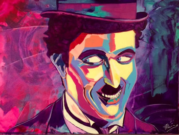 Zeitgenössisches Werk mit dem Titel « Charlie chaplin, série "Rainbow" », Erstellt von XALE