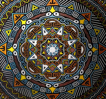 Zeitgenössisches Werk mit dem Titel « Mandala 3 », Erstellt von TOCKART