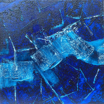 Zeitgenössisches Werk mit dem Titel « Si bleu, si calme / So Blue, So Calm #15015 », Erstellt von KLARA