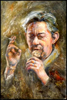 Zeitgenössisches Werk mit dem Titel « Serge Gainsbourg », Erstellt von JEANNE BOIVIN