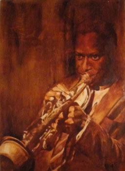 Zeitgenössisches Werk mit dem Titel « Miles Davis III », Erstellt von KATIA FONDECAVE