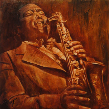 Zeitgenössisches Werk mit dem Titel « Charlie Parker II », Erstellt von KATIA FONDECAVE