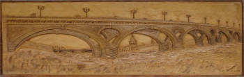 Zeitgenössisches Werk mit dem Titel « Pont des catalans (Toulouse) », Erstellt von SIMON BERNARDINI