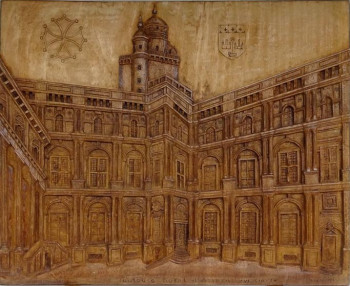 Zeitgenössisches Werk mit dem Titel « Hotel d'Assézat (Toulouse) », Erstellt von SIMON BERNARDINI