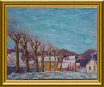 Zeitgenössisches Werk mit dem Titel « Rivière (62)-Neige place de Bellacourt », Erstellt von ARTOIS