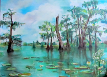 Zeitgenössisches Werk mit dem Titel « Lake Martin- Louisiane », Erstellt von DANIèLE DAYER