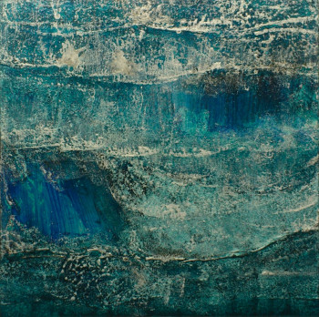 Zeitgenössisches Werk mit dem Titel « Blue Water #15028 », Erstellt von KLARA