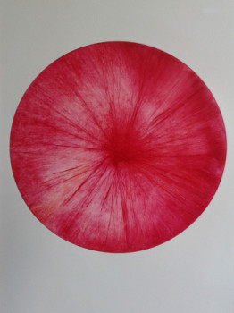 Zeitgenössisches Werk mit dem Titel « Iris rouge », Erstellt von ISABELLE SIEGWALD