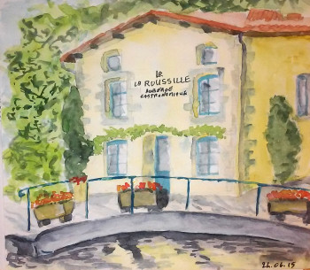 Zeitgenössisches Werk mit dem Titel « L'auberge de la Roussille », Erstellt von BARTLET-DROUZY