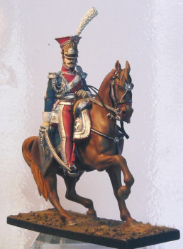 Zeitgenössisches Werk mit dem Titel « METAL MODELE OFFICIER CHEVAUX LEGER », Erstellt von DANIEL DUBOURG