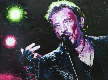 Zeitgenössisches Werk mit dem Titel « johnny hallyday », Erstellt von PASCAL LENOBLE