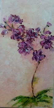 Zeitgenössisches Werk mit dem Titel « Orchidée mauve et rose », Erstellt von PATRICIA DELEY