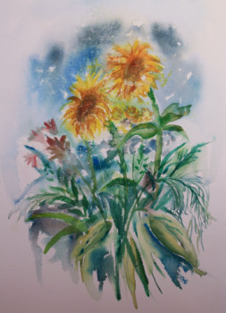 Zeitgenössisches Werk mit dem Titel « Tournesols », Erstellt von MARWANART