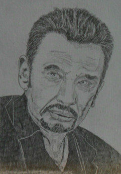 Zeitgenössisches Werk mit dem Titel « Johnny Hallyday N° 3 », Erstellt von ANGELINO CAMPIGOTTO