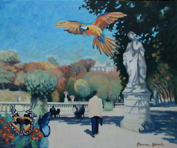 Zeitgenössisches Werk mit dem Titel « Paris, jardin du Luxembourg exotique 2 », Erstellt von MAXENCE GERARD