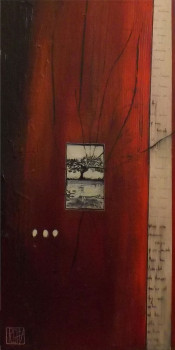 Zeitgenössisches Werk mit dem Titel « Arbre rouge 2 », Erstellt von LY-ROSE