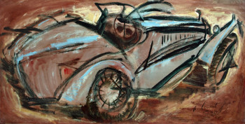 Zeitgenössisches Werk mit dem Titel « Bugatti, oeuvre réalisée en 1963 », Erstellt von ALAIN LE NOST