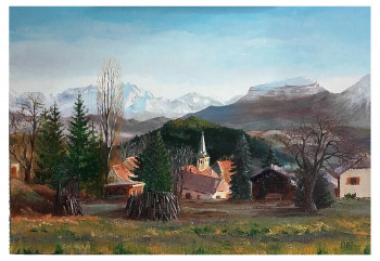 Zeitgenössisches Werk mit dem Titel « Lalley en Isère », Erstellt von NOëLLE HUIN