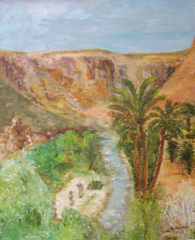 Zeitgenössisches Werk mit dem Titel « Les gorges du Toddha (sud Marocain) », Erstellt von GUY  ROMEDENNE