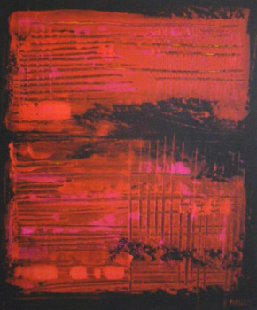 Zeitgenössisches Werk mit dem Titel « FRAGMENT DE ROUGE », Erstellt von MIREILLE MAURY