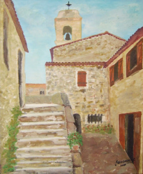 Zeitgenössisches Werk mit dem Titel « Village provençal », Erstellt von GUY  ROMEDENNE