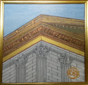 Zeitgenössisches Werk mit dem Titel « maison carrée à Nîmes », Erstellt von GIUSEPPA BABILLOT