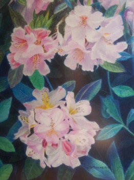 Zeitgenössisches Werk mit dem Titel « Rhododendrons », Erstellt von JACQUES TAFFOREAU