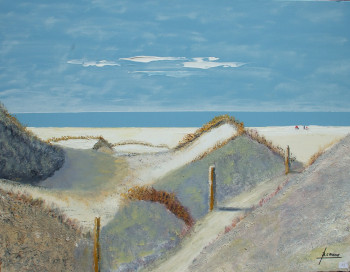 Zeitgenössisches Werk mit dem Titel « Les dunes de la Torche », Erstellt von BERNARD CAHUE