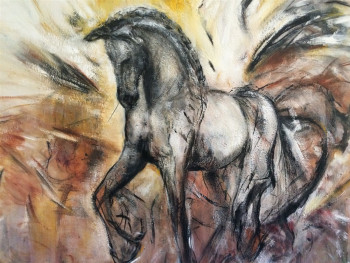 Zeitgenössisches Werk mit dem Titel « Cheval 2 », Erstellt von YANN RIVRON